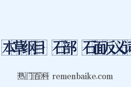 本草纲目·石部·石面反义词是什么意思的图片